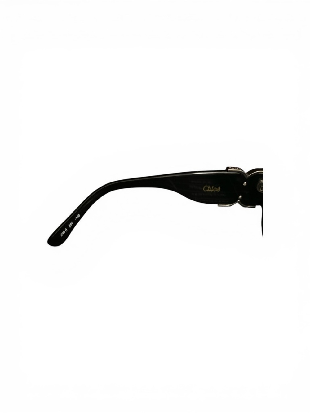 Chloé Black Oval Oversized Sunglasses - Gold Logo Detail - Style 640A - Picture 4 of 7